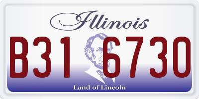 IL license plate B316730