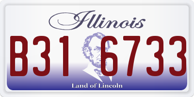 IL license plate B316733