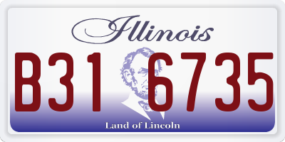 IL license plate B316735