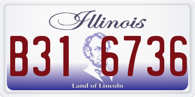 IL license plate B316736