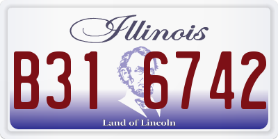 IL license plate B316742