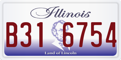 IL license plate B316754