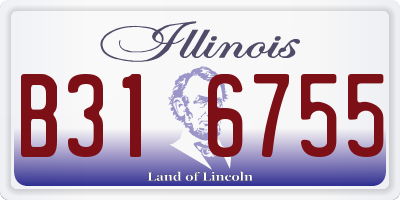 IL license plate B316755