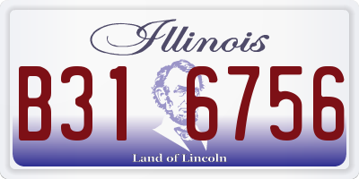 IL license plate B316756