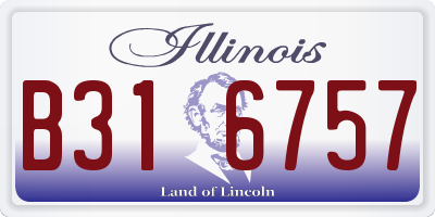 IL license plate B316757