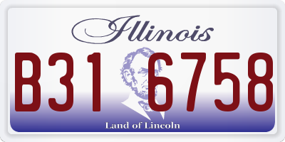 IL license plate B316758