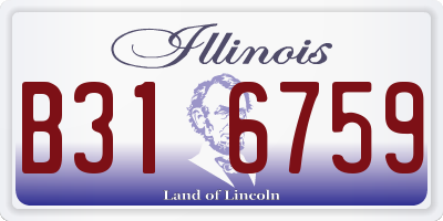 IL license plate B316759