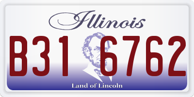 IL license plate B316762