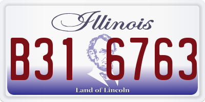 IL license plate B316763