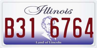 IL license plate B316764