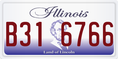 IL license plate B316766