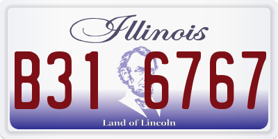 IL license plate B316767