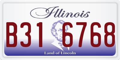IL license plate B316768