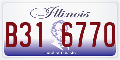 IL license plate B316770