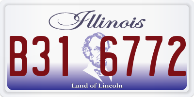 IL license plate B316772
