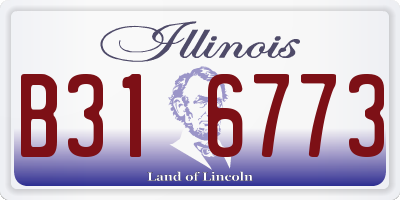 IL license plate B316773