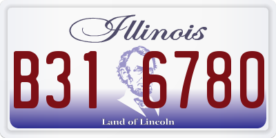 IL license plate B316780