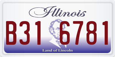 IL license plate B316781