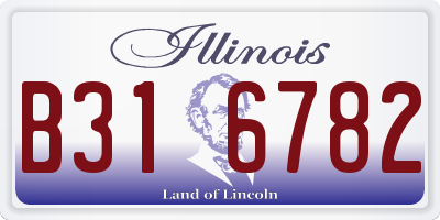 IL license plate B316782