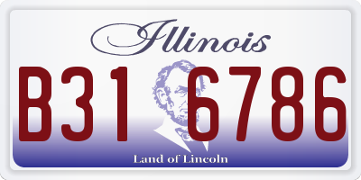 IL license plate B316786