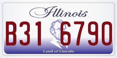 IL license plate B316790