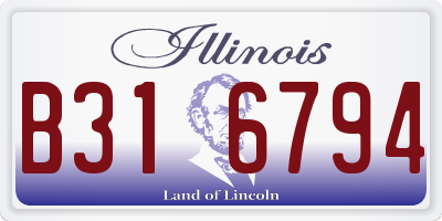 IL license plate B316794