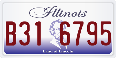 IL license plate B316795