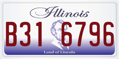 IL license plate B316796