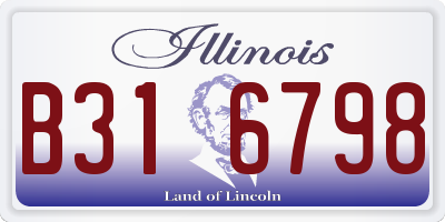 IL license plate B316798