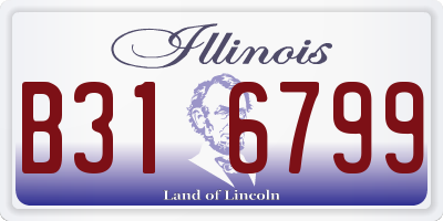 IL license plate B316799