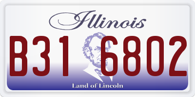 IL license plate B316802