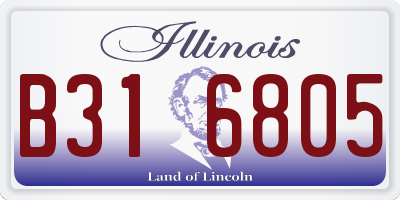 IL license plate B316805