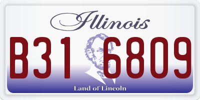 IL license plate B316809