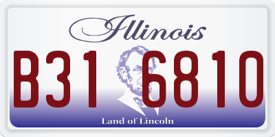 IL license plate B316810