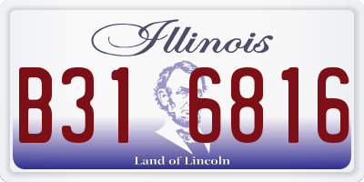 IL license plate B316816