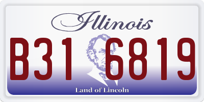 IL license plate B316819