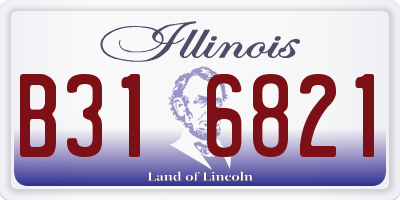 IL license plate B316821