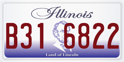 IL license plate B316822