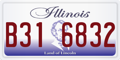 IL license plate B316832
