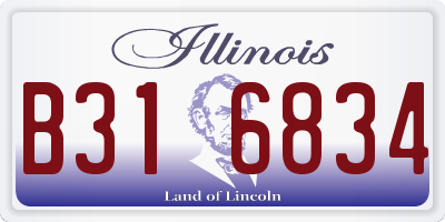 IL license plate B316834