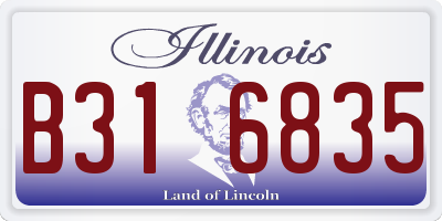 IL license plate B316835