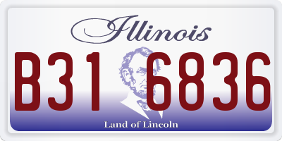 IL license plate B316836