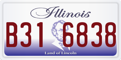 IL license plate B316838