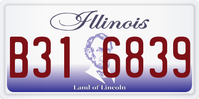 IL license plate B316839