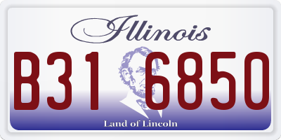 IL license plate B316850
