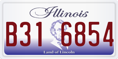 IL license plate B316854
