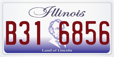 IL license plate B316856