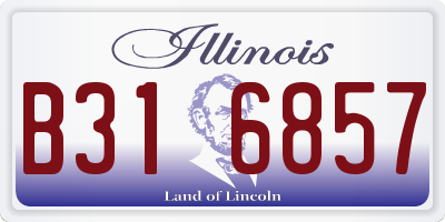 IL license plate B316857