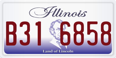 IL license plate B316858