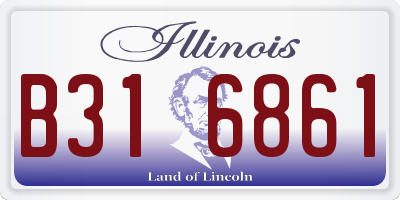 IL license plate B316861
